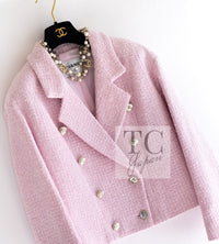 CHANEL 21S pink tweed women's jacket / シャネル レディース ピンク ツイード ジャケット