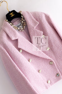 CHANEL 21S pink tweed women's jacket / シャネル レディース ピンク ツイード ジャケット