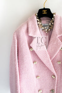 CHANEL 21S pink tweed women's jacket / シャネル レディース ピンク ツイード ジャケット