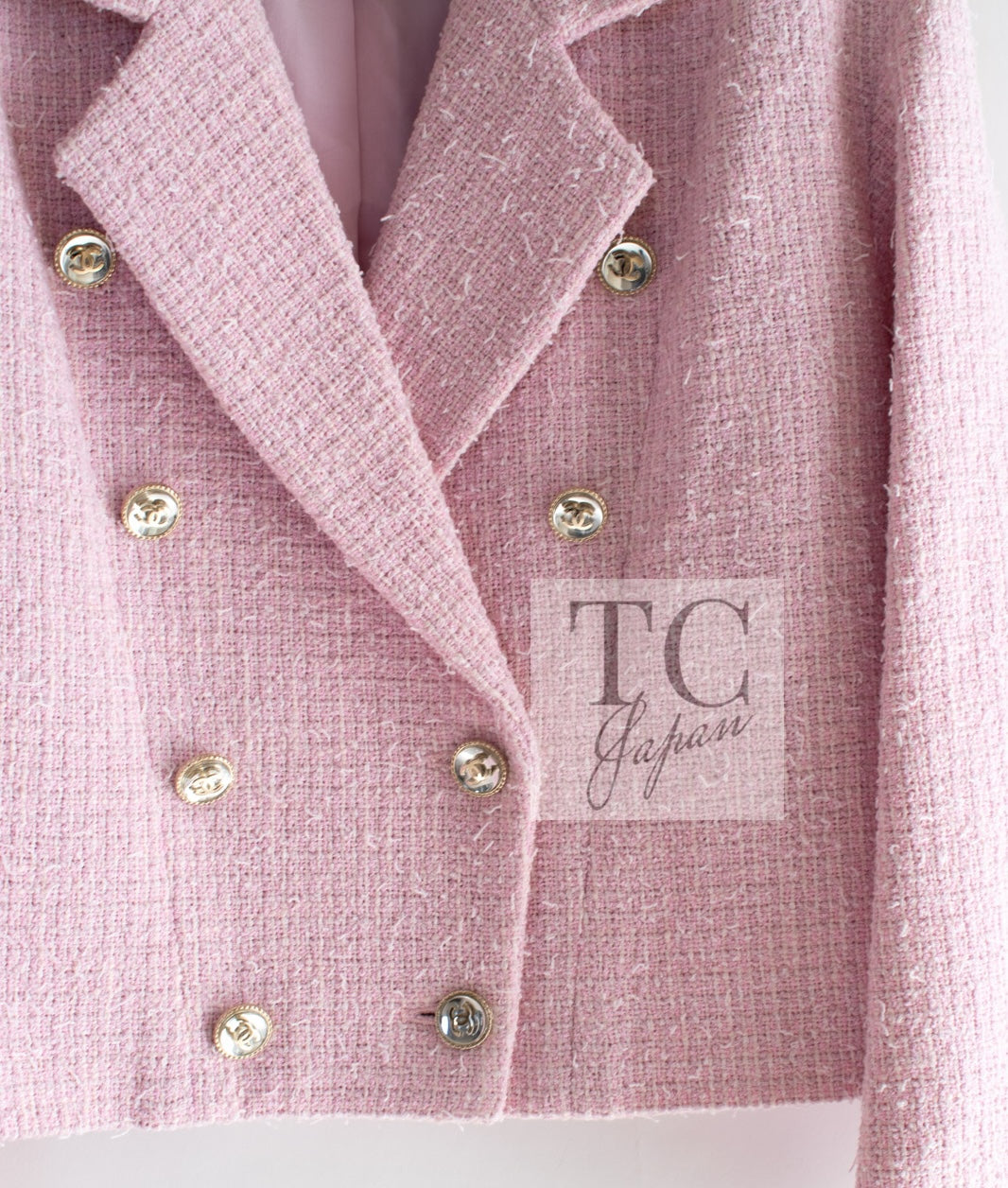 CHANEL 21S pink tweed women's jacket / シャネル レディース ピンク ツイード ジャケット