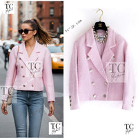 CHANEL 21S pink tweed women's jacket / シャネル レディース ピンク ツイード ジャケット