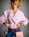 CHANEL 21S Light Pink Double Tweed Jacket 34 シャネル ライト ピンク ココボタン ダブル ツイード ジャケット 即発