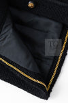 CHANEL Vintage Black Lion Buttons Tweed Jacket Skirt Suit 36 38 シャネル ヴィンテージ ブラック ライオンボタン ツイード ジャケット スカート スーツ 即発