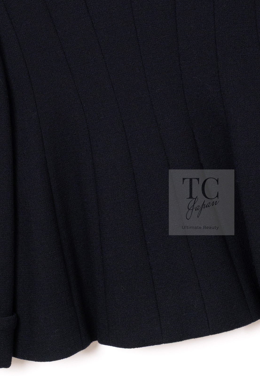 CHANEL 95A Vintage Black Hourglass Wool Jacket Skirt Suit 38 シャネル ヴィンテージ ブラック アワーグラス ウール ジャケット スカート スーツ 即発