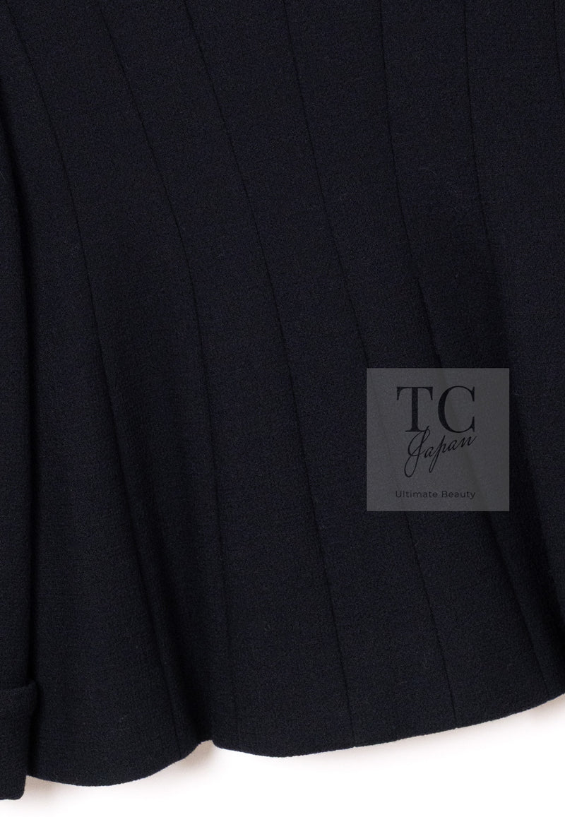 CHANEL 95A Vintage Black Hourglass Wool Jacket Skirt Suit 38 シャネル ヴィンテージ ブラック アワーグラス ウール ジャケット スカート スーツ 即発