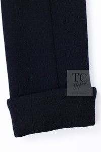 CHANEL 95A Vintage Black Hourglass Wool Jacket Skirt Suit 38 シャネル ヴィンテージ ブラック アワーグラス ウール ジャケット スカート スーツ 即発