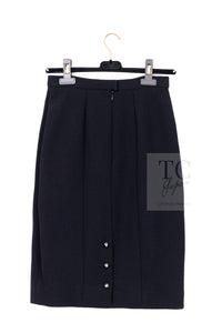 CHANEL 95A Vintage Black Hourglass Wool Jacket Skirt Suit 38 シャネル ヴィンテージ ブラック アワーグラス ウール ジャケット スカート スーツ 即発