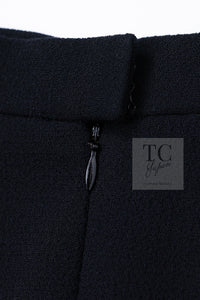 CHANEL 95A Vintage Black Hourglass Wool Jacket Skirt Suit 38 シャネル ヴィンテージ ブラック アワーグラス ウール ジャケット スカート スーツ 即発
