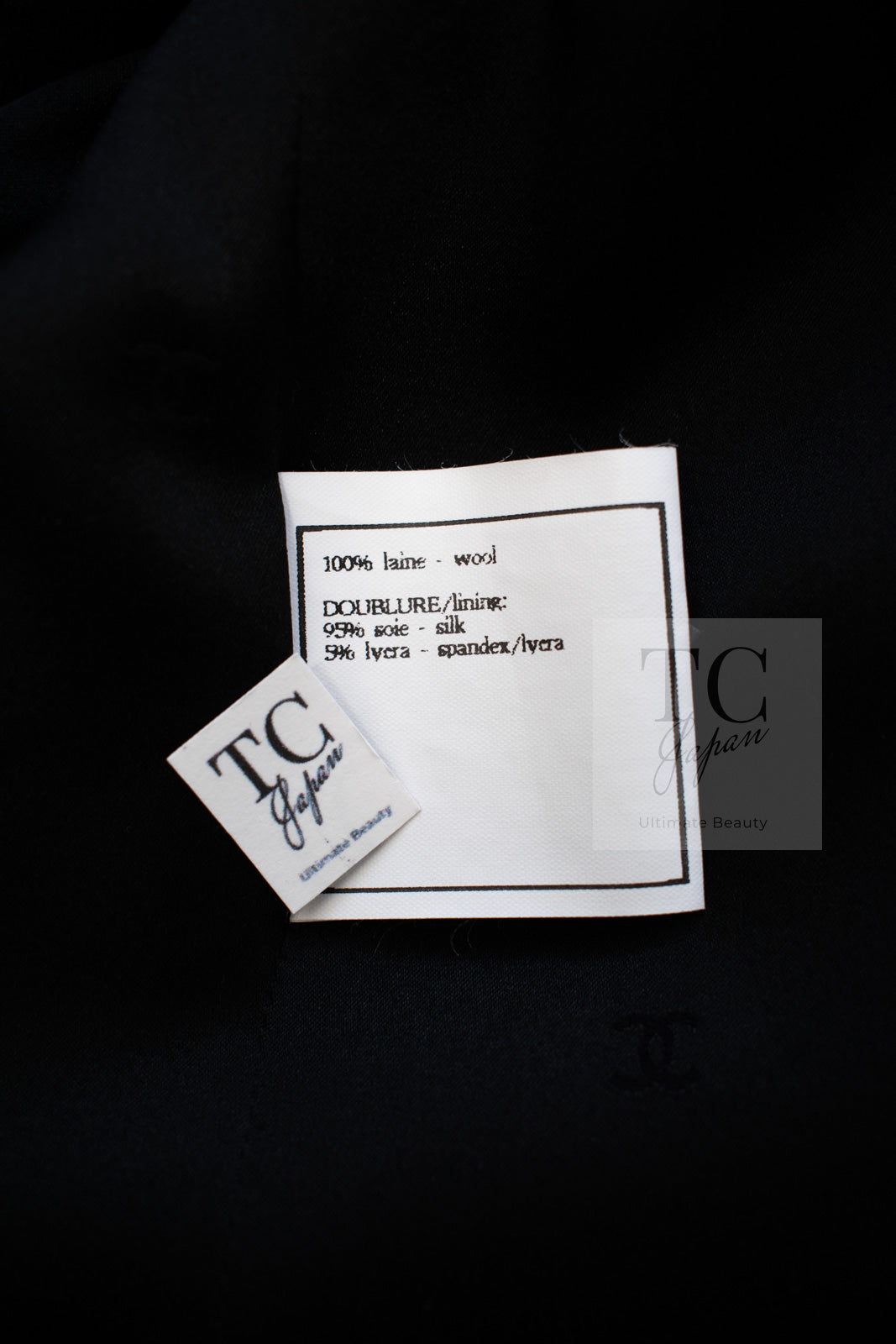 CHANEL 95A Vintage Black Hourglass Wool Jacket Skirt Suit 38 シャネル ヴィンテージ ブラック アワーグラス ウール ジャケット スカート スーツ 即発