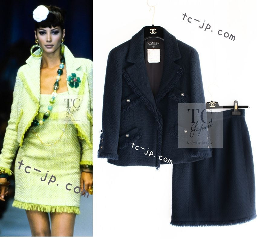 シャネル フリンジジャケットCCボタン