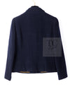 CHANEL 95A Vintage Dark Navy CC Buttons Wool Tweed Jacket Skirt Suit 44 シャネル ヴィンテージ ダーク ネイビー ココボタン ウール ダブル ツイード ジャケット スカート スーツ 即発