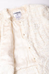 CHANEL 05S Ivory White Pearl Buttons Lesage Tweed Jacket Skirt Suit 40 42 シャネル アイボリー ホワイト パール CC ボタン ルサージュ ツイード ジャケット スカート スーツ 即発