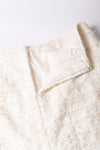CHANEL 05S Ivory White Pearl Buttons Lesage Tweed Jacket Skirt Suit 40 42 シャネル アイボリー ホワイト パール CC ボタン ルサージュ ツイード ジャケット スカート スーツ 即発