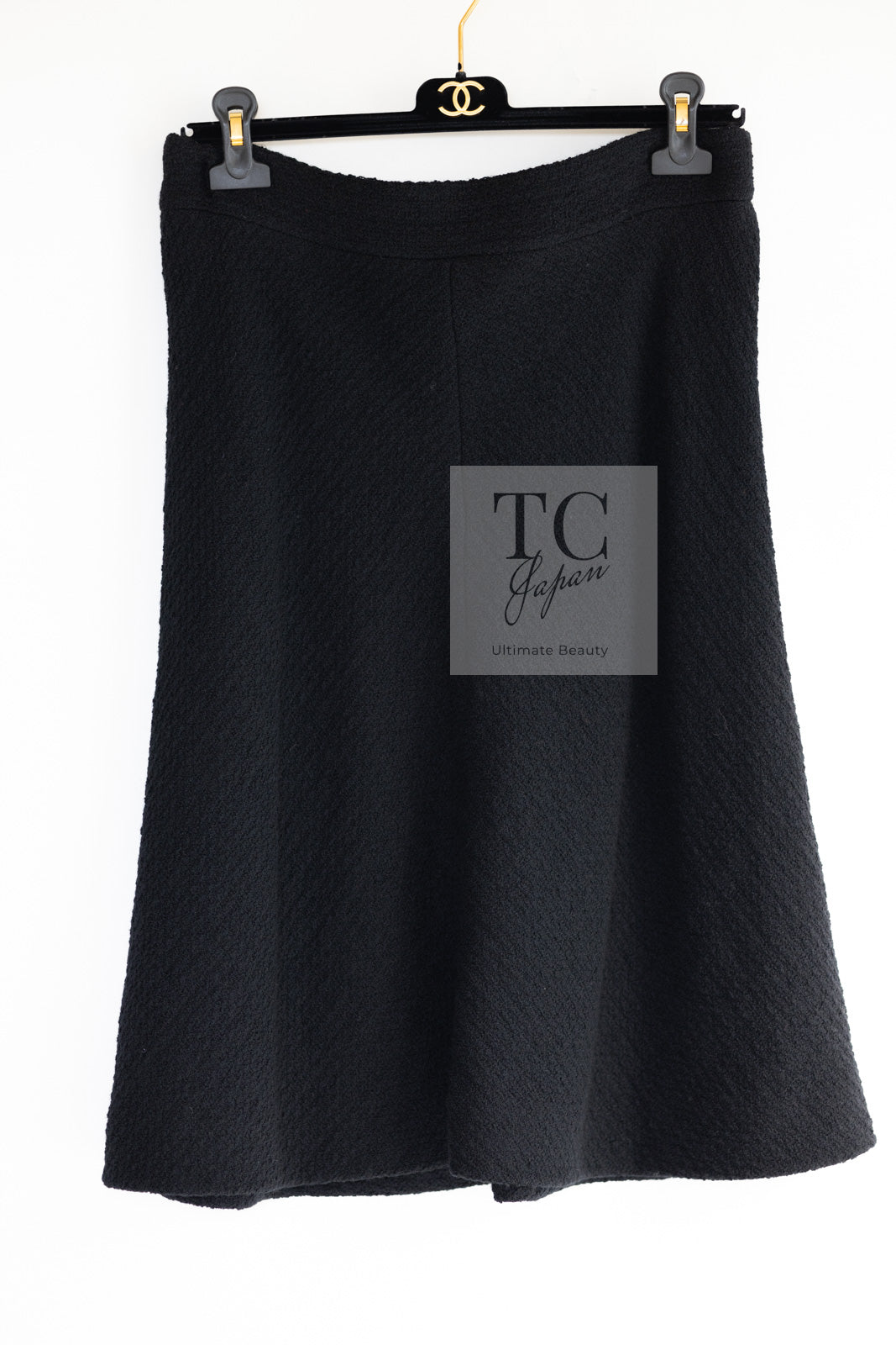 CHANEL 09PF Black Red Trim Moscow Wool Tweed Jacket Skirt Suit 38 シャネル ブラック レッド トリム ロマノフ ウール ツイード ジャケット スカート スーツ 即発