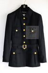 CHANEL 96A Vintage Black CC Gold Buttons Belt Military Jacket 38 シャネル ヴィンテージ ブラック CC ゴールド ボタン ベルト ミリタリー ジャケット 即発