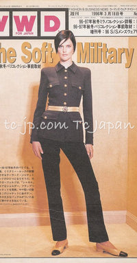 CHANEL 96A Vintage Black CC Gold Buttons Belt Military Jacket 38 シャネル ヴィンテージ ブラック CC ゴールド ボタン ベルト ミリタリー ジャケット 即発