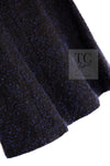 CHANEL 02A Black Blue Wool Mohair Double Tweed Jacket Skirt Suit 38 シャネル ブラック ブルー ウール モヘア ダブル ツイード ジャケット スカート スーツ 即発