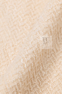 CHANEL 06PF Creme Ivory Wool Mohair Silk Gripoix Tweed Jacket Skirt Suit 34 36 シャネル クリーム アイボリー ウール モヘア シルク グリポワ宝石ボタン ツイード ジャケット スカート スーツ 即発