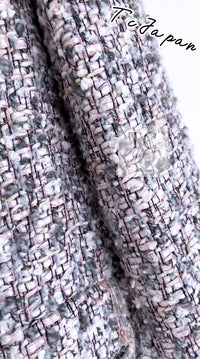 CHANEL 04A Gray Pink Lavender Multi Color Tweed Jacket 38 シャネル グレー ピンク ラベンダー マルチカラー ツイード ジャケット 即発