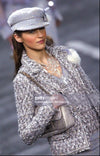CHANEL 04A Gray Pink Lavender Multi Tweed Skirt 36 シャネル グレー ピンク ラベンダー マルチカラー ツイード スカート 即発