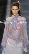 CHANEL 04A Gray Pink Lavender Multi Tweed Skirt 36 シャネル グレー ピンク ラベンダー マルチカラー ツイード スカート 即発