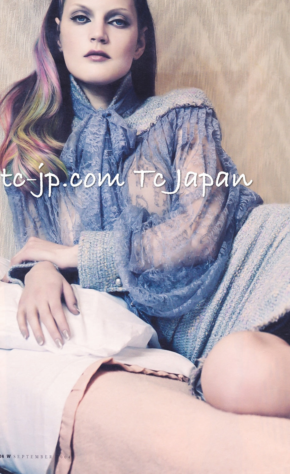 CHANEL 04A Gray Pink Lavender Multi Tweed Skirt 36 シャネル グレー ピンク ラベンダー マルチカラー ツイード スカート 即発