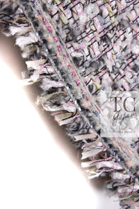 CHANEL 04A Gray Pink Lavender Multi Color Tweed Jacket 38 シャネル グレー ピンク ラベンダー マルチカラー ツイード ジャケット 即発