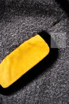 CHANEL 90A Vintage Gray Yellow Trim Velvet Tweed Jacket 38 シャネル ヴィンテージ グレー イエロー トリム ベルベット ツイード ジャケット 即発