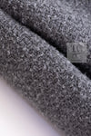 CHANEL 90A Vintage Gray Yellow Trim Velvet Tweed Jacket 38 シャネル ヴィンテージ グレー イエロー トリム ベルベット ツイード ジャケット 即発