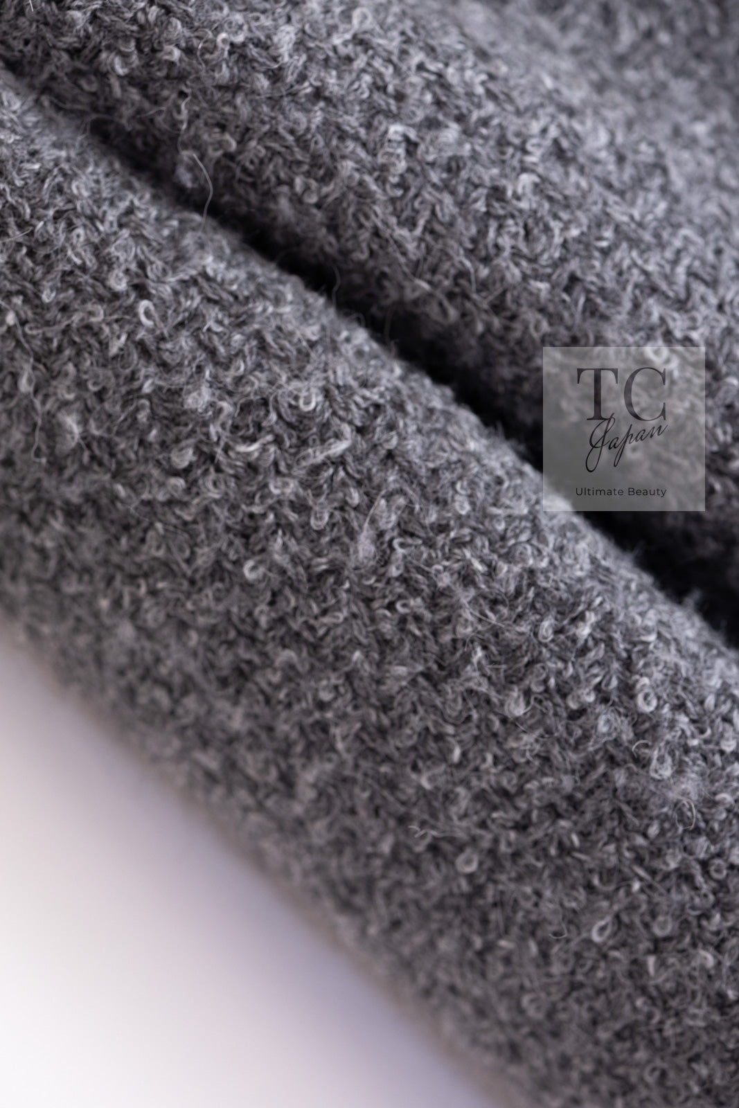 CHANEL 90A Vintage Gray Yellow Trim Velvet Tweed Jacket 38 シャネル ヴィンテージ グレー イエロー トリム ベルベット ツイード ジャケット 即発