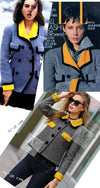 CHANEL 90A Vintage Gray Yellow Trim Velvet Tweed Jacket 38 シャネル ヴィンテージ グレー イエロー トリム ベルベット ツイード ジャケット 即発