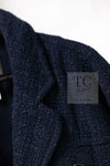 CHANEL 12A Dark Green Navy Tweed Jacket Skirt Suit 38 シャネル ダーク グリーン ネイビー ツイード ジャケット スカート スーツ 即発