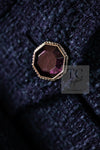 CHANEL 12A Dark Green Navy Tweed Jacket Skirt Suit 38 シャネル ダーク グリーン ネイビー ツイード ジャケット スカート スーツ 即発