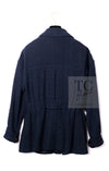 CHANEL 12A Dark Green Navy Tweed Jacket Skirt Suit 38 シャネル ダーク グリーン ネイビー ツイード ジャケット スカート スーツ 即発