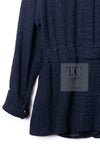 CHANEL 12A Dark Green Navy Tweed Jacket Skirt Suit 38 シャネル ダーク グリーン ネイビー ツイード ジャケット スカート スーツ 即発