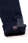 CHANEL 12A Dark Green Navy Tweed Jacket Skirt Suit 38 シャネル ダーク グリーン ネイビー ツイード ジャケット スカート スーツ 即発