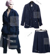 CHANEL 12A Dark Green Navy Tweed Jacket Skirt Suit 38 シャネル ダーク グリーン ネイビー ツイード ジャケット スカート スーツ 即発