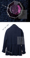 CHANEL 12A Dark Green Navy Tweed Jacket Skirt Suit 38 シャネル ダーク グリーン ネイビー ツイード ジャケット スカート スーツ 即発
