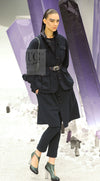 CHANEL 12A Dark Green Navy Tweed Jacket Skirt Suit 38 シャネル ダーク グリーン ネイビー ツイード ジャケット スカート スーツ 即発