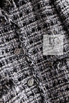 CHANEL 04S Black White Fringe Lesage Jacket Skirt Suit 38 シャネル ブラック ホワイト フリンジ ルサージュ ツイード ジャケット スカート スーツ 即発