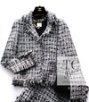 CHANEL 04S Black White Fringe Lesage Jacket Skirt Suit 38 シャネル ブラック ホワイト フリンジ ルサージュ ツイード ジャケット スカート スーツ 即発