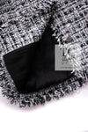 CHANEL 04S Black White Fringe Lesage Jacket Skirt Suit 38 シャネル ブラック ホワイト フリンジ ルサージュ ツイード ジャケット スカート スーツ 即発