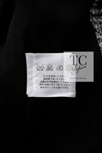 CHANEL 04S Black White Fringe Lesage Jacket Skirt Suit 38 シャネル ブラック ホワイト フリンジ ルサージュ ツイード ジャケット スカート スーツ 即発