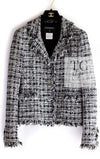 CHANEL 04S Black White Fringe Lesage Jacket Skirt Suit 38 シャネル ブラック ホワイト フリンジ ルサージュ ツイード ジャケット スカート スーツ 即発