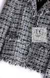 CHANEL 04S Black White Fringe Lesage Jacket Skirt Suit 38 シャネル ブラック ホワイト フリンジ ルサージュ ツイード ジャケット スカート スーツ 即発