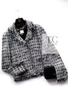 CHANEL 04S Black White Fringe Lesage Jacket Skirt Suit 38 シャネル ブラック ホワイト フリンジ ルサージュ ツイード ジャケット スカート スーツ 即発