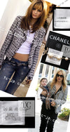 CHANEL 04S Black White Fringe Lesage Jacket Skirt Suit 38 シャネル ブラック ホワイト フリンジ ルサージュ ツイード ジャケット スカート スーツ 即発