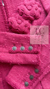 CHANEL 09A Coral Pink Boucle Wool Tweed Jacket 34 シャネル コーラル ピンク ブークレ ウール ツイード ジャケット 即発