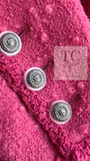 CHANEL 09A Coral Pink Boucle Wool Tweed Jacket 34 シャネル コーラル ピンク ブークレ ウール ツイード ジャケット 即発