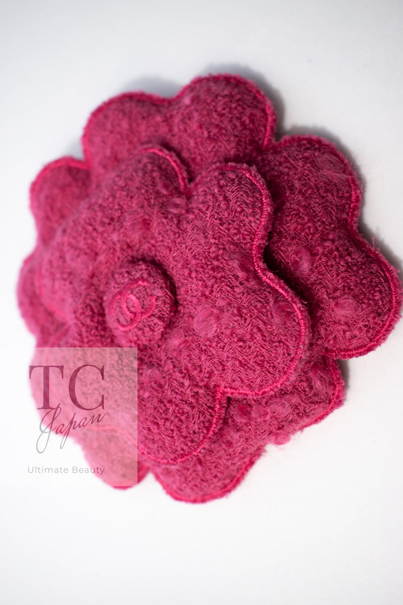 CHANEL 09A Coral Pink Boucle Wool Tweed Jacket 34 シャネル コーラル ピンク ブークレ ウール ツイード ジャケット 即発